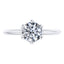 Stunning 18ct Round Brilliant Diamond 6 Claw White Gold Engagement Ring.