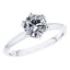 Stunning 18ct Round Brilliant Diamond 6 Claw White Gold Engagement Ring.