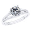 Beautifully Cut Round Diamond in a 4 Claw 18ct White Gold Engagement Ring.