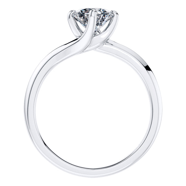 Round Brilliant 18ct White Gold Diamond Engagement Ring.