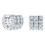 2.25ct round brilliant wide diamond hoop earrings in 18k White Gold