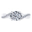 Round Brilliant 4 claw White Gold Diamond Engagement Ring.