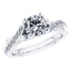 Round Brilliant 4 claw White Gold Diamond Engagement Ring.