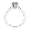 6 Claw Delicate Round Brilliant Diamond Engagement Ring in 18ct White Gold