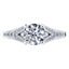 Graceful Round Brilliant 18ct White Gold 4 Claw Diamond Engagement Ring.