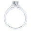 Graceful Round Brilliant 18ct White Gold 4 Claw Diamond Engagement Ring.