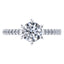 Elegant 18ct White Gold Diamond Engagement Ring With 6 Claws.