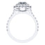 GIA Certified Emerald Cut Diamond Halo Engagement Ring, in Platinum