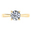 Elegant 4 Claw 18ct Yellow Gold Round Brilliant Diamond Engagement Ring.