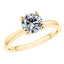 Elegant 4 Claw 18ct Yellow Gold Round Brilliant Diamond Engagement Ring.