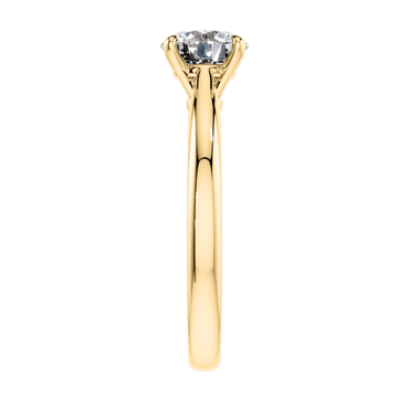 18ct Yellow Gold 4 Claw Round Brilliant Diamond Engagement Ring.