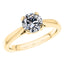 Round Brilliant 18ct Yellow Gold Diamond Engagement Ring.