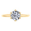 Stunning 18ct Round Brilliant Diamond 6 Claw Yellow Gold Engagement Ring.