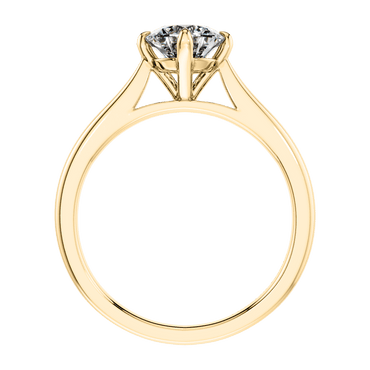 4 Claw Round Brilliant Diamond in 18ct Yellow Gold Engagement Ring.