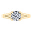 Beautifully Cut Round Diamond in a 4 Claw 18ct Yellow Gold Engagement Ring.