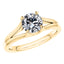 Beautifully Cut Round Diamond in a 4 Claw 18ct Yellow Gold Engagement Ring.