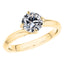 Round Brilliant 18ct Yellow Gold Diamond Engagement Ring.