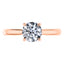 Elegant 4 Claw 18ct Rose Gold Round Brilliant Diamond Engagement Ring.