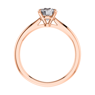 18ct Rose Gold 4 Claw Round Brilliant Engagement Ring Mount.