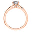 Elegant 4 Claw 18ct Rose Gold Round Brilliant Diamond Engagement Ring.