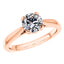 Round Brilliant 18ct Rose Gold Diamond Engagement Ring.