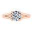 Beautifully Cut Round Diamond in a 4 Claw 18ct Rose Gold Engagement Ring.