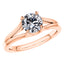 Beautifully Cut Round Diamond in a 4 Claw 18ct Rose Gold Engagement Ring.