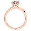 Round Brilliant 18ct Rose Gold Diamond Engagement Ring.