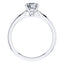 Platinum 4 Claw Round Brilliant Diamond Engagement Ring.