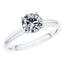 Platinum 4 Claw Round Brilliant Diamond Engagement Ring.