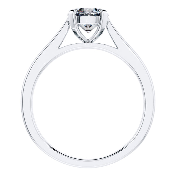 Round Brilliant Platinum Diamond Engagement Ring.