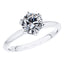 Stunning Platinum Round Brilliant Diamond 6 Claw Engagement Ring.