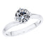 Round Brilliant Platinum Diamond Engagement Ring.