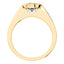 Round Brilliant Diamond rub over Solitaire Engagement Ring set in 18ct Yellow Gold.