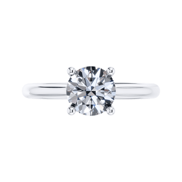 18ct White Gold 4 Claw Classic Round Brilliant Engagement Ring Mount.