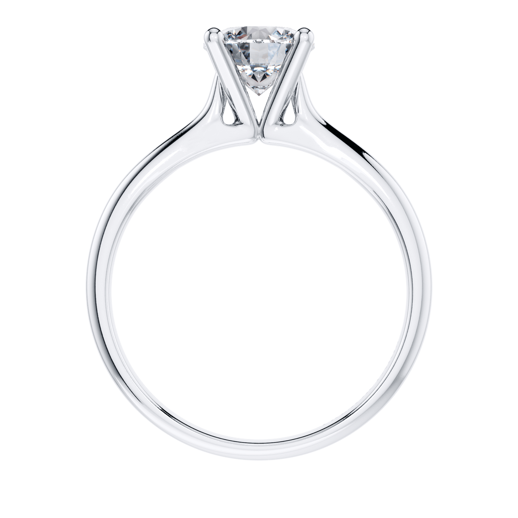 18ct White Gold 4 Claw Classic Round Brilliant Engagement Ring Mount.