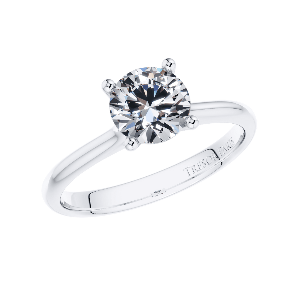 18ct White Gold 4 Claw Classic Round Brilliant Engagement Ring Mount.