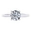 Platinum 4 Claw Round Brilliant Diamond Engagement Ring.