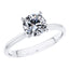 Platinum 4 Claw Round Brilliant Diamond Engagement Ring.