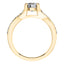 Round Brilliant 4 claw Yellow Gold Diamond Engagement Ring.