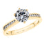 6 Claw Delicate Round Brilliant Diamond Engagement Ring in 18ct Yellow Gold