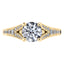 Graceful Round Brilliant 18ct Yellow Gold 4 Claw Diamond Engagement Ring.