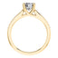 4 Claw 18ct Yellow Gold Round Brilliant Diamond Engagement Ring.