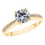 4 Claw 18ct Yellow Gold Round Brilliant Diamond Engagement Ring.