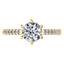 Elegant 18ct Yellow Gold Diamond Engagement Ring With 6 Claws.