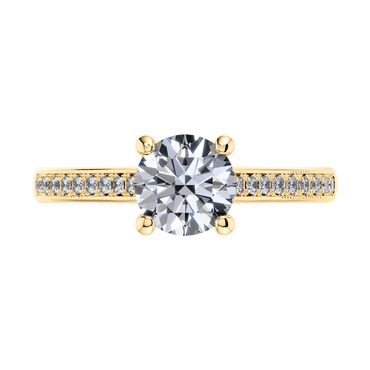 18ct Yellow Gold Round Brilliant Engagement Ring Mount.