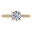 18ct Yellow Gold Round Brilliant Diamond Engagement Ring.