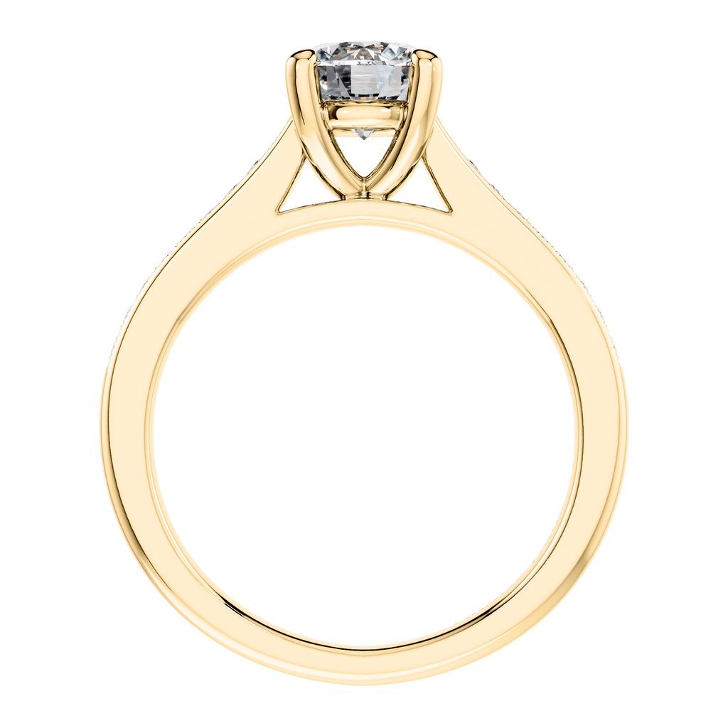 18ct Yellow Gold Round Brilliant Engagement Ring Mount.