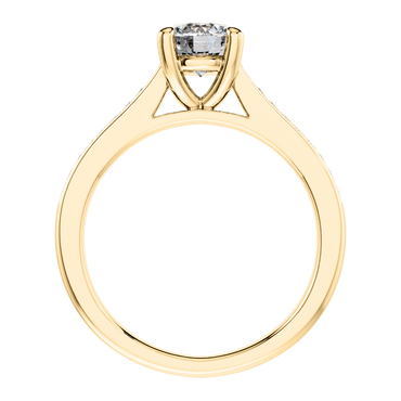 18ct Yellow Gold Round Brilliant Engagement Ring Mount.