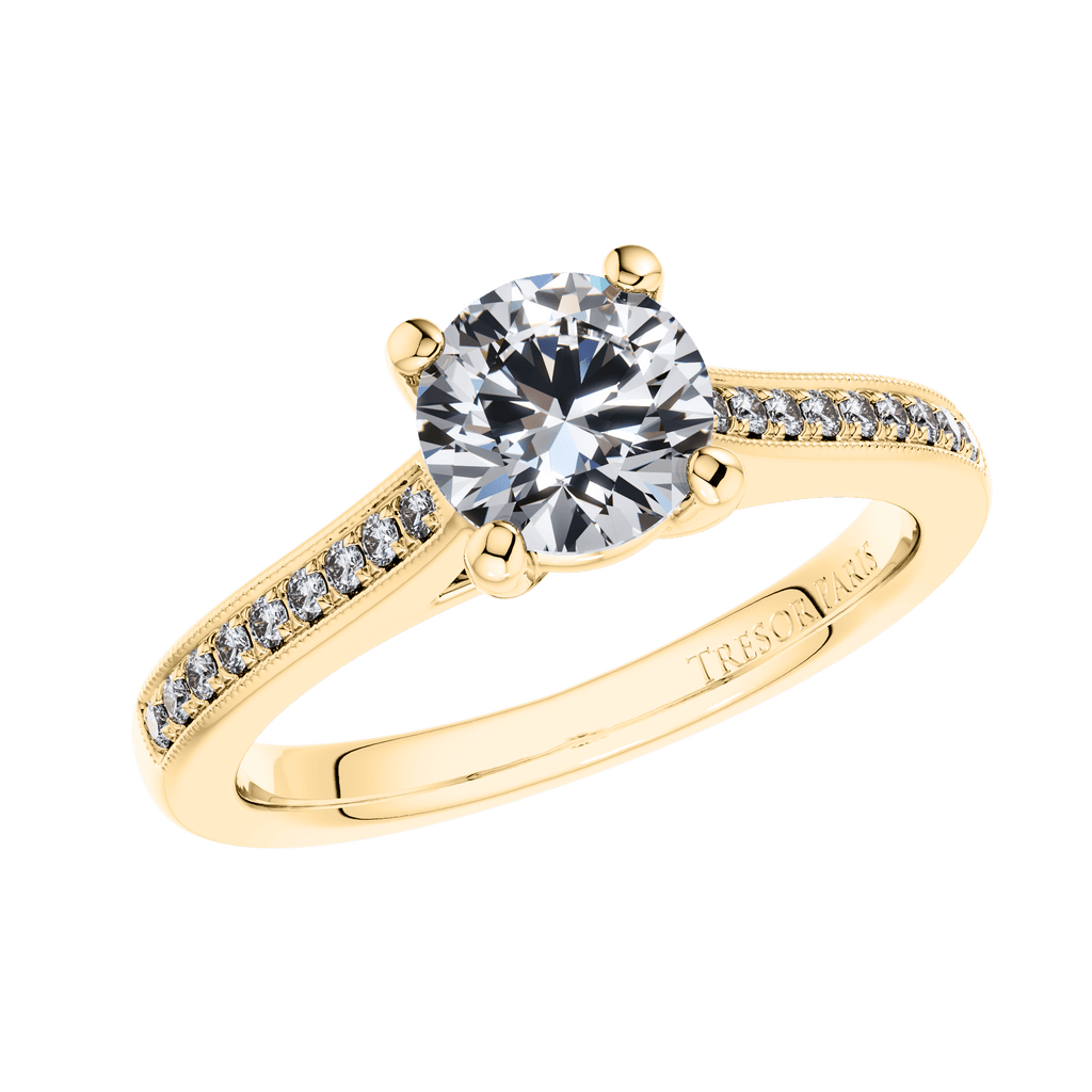 18ct Yellow Gold Round Brilliant Engagement Ring Mount.